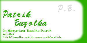 patrik buzolka business card